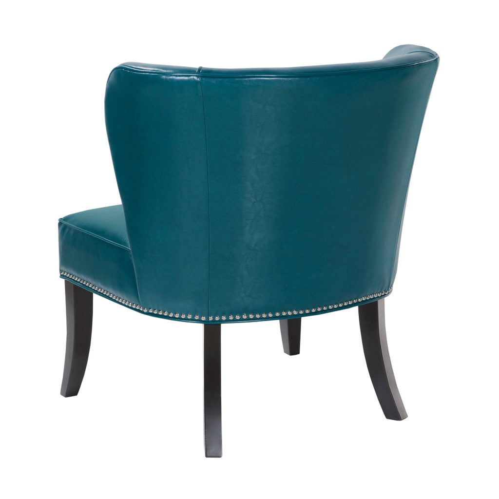 Hilton Armless Blue Accent Chair