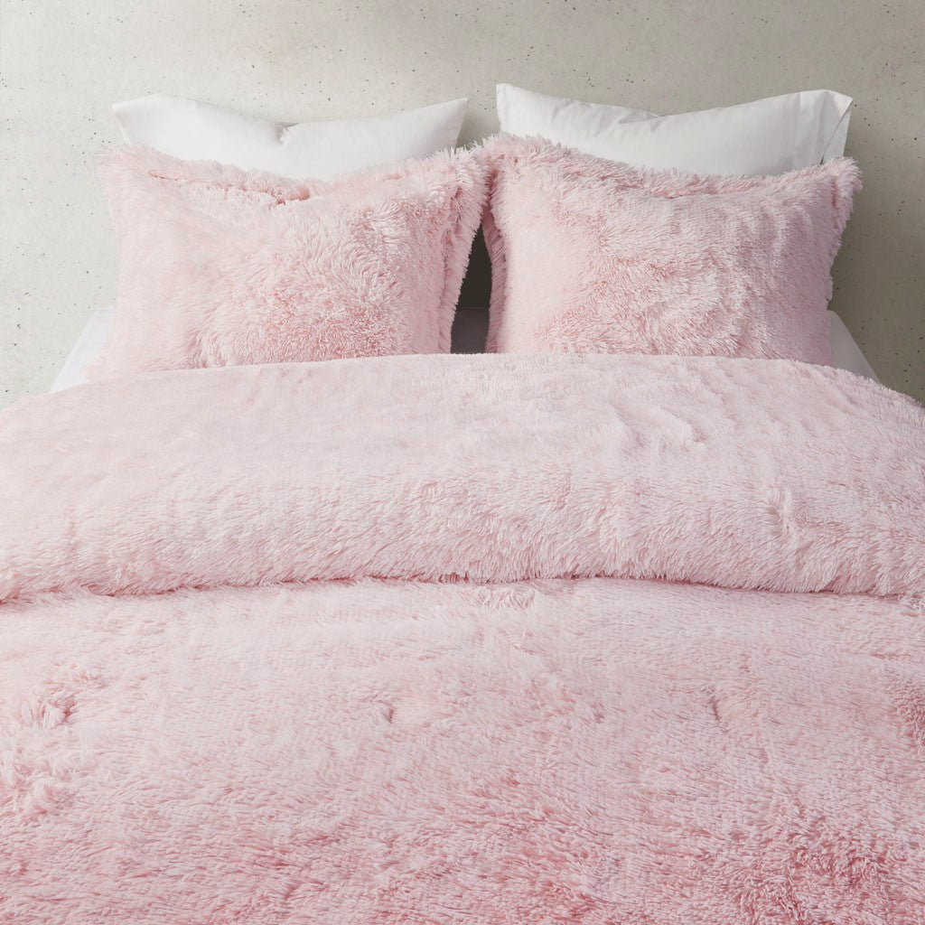 Cleo Ombre Shaggy Fur Comforter Set