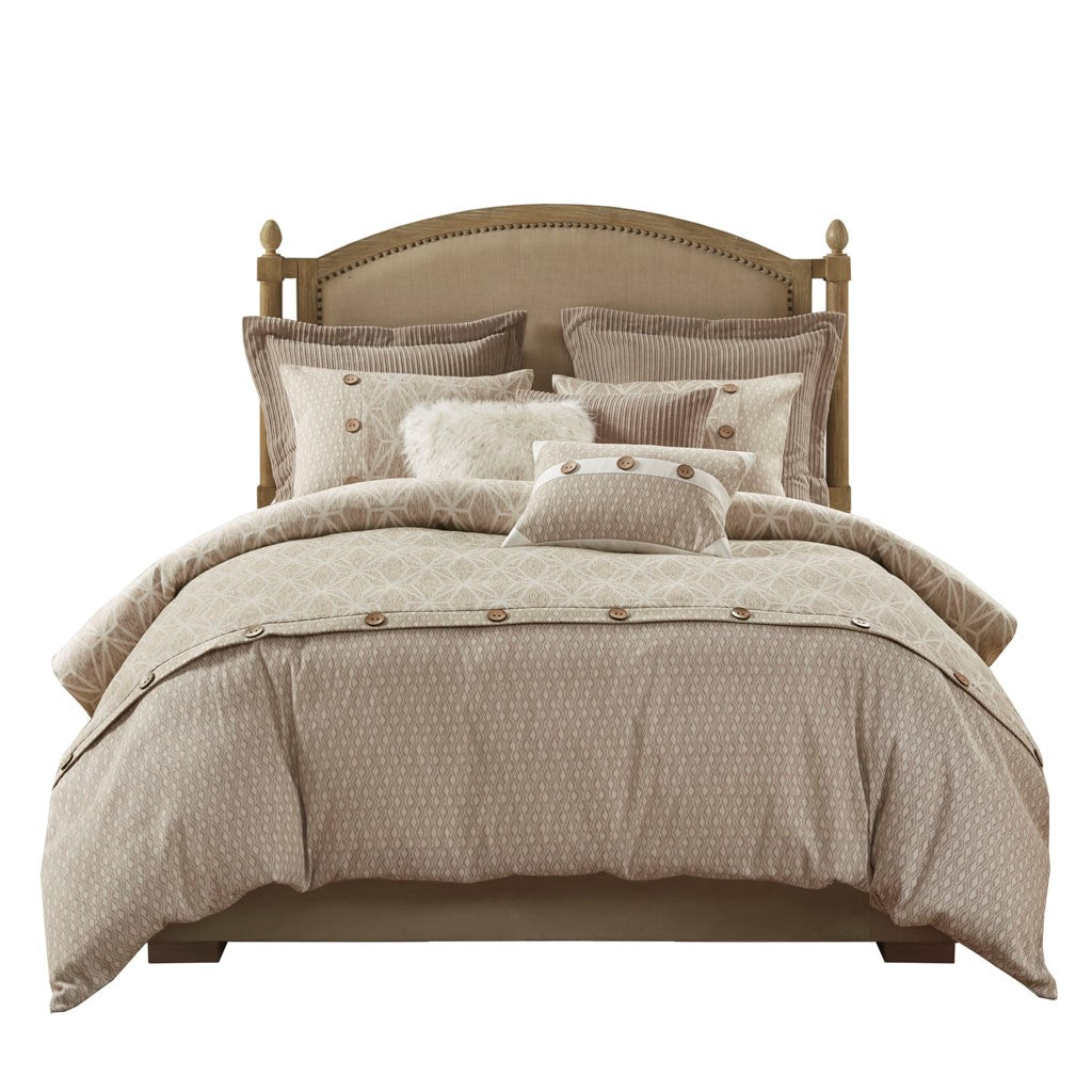 Grace Geometric Jacquard Comforter Set