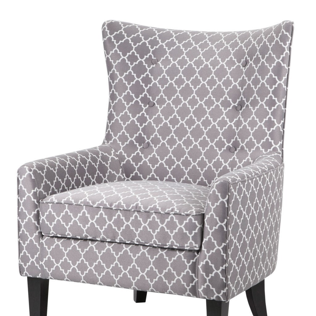 Carissa Shelter Grey Wing Chair