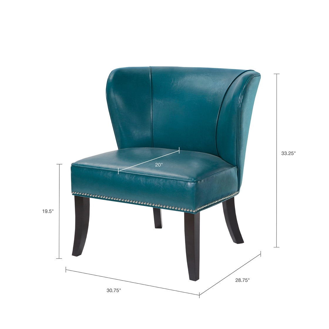 Hilton Armless Blue Accent Chair