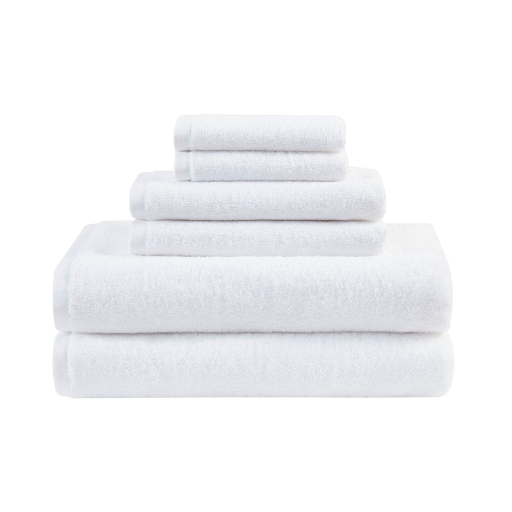 Aure 100% Cotton Solid 6 Piece Antimicrobial Towel Set