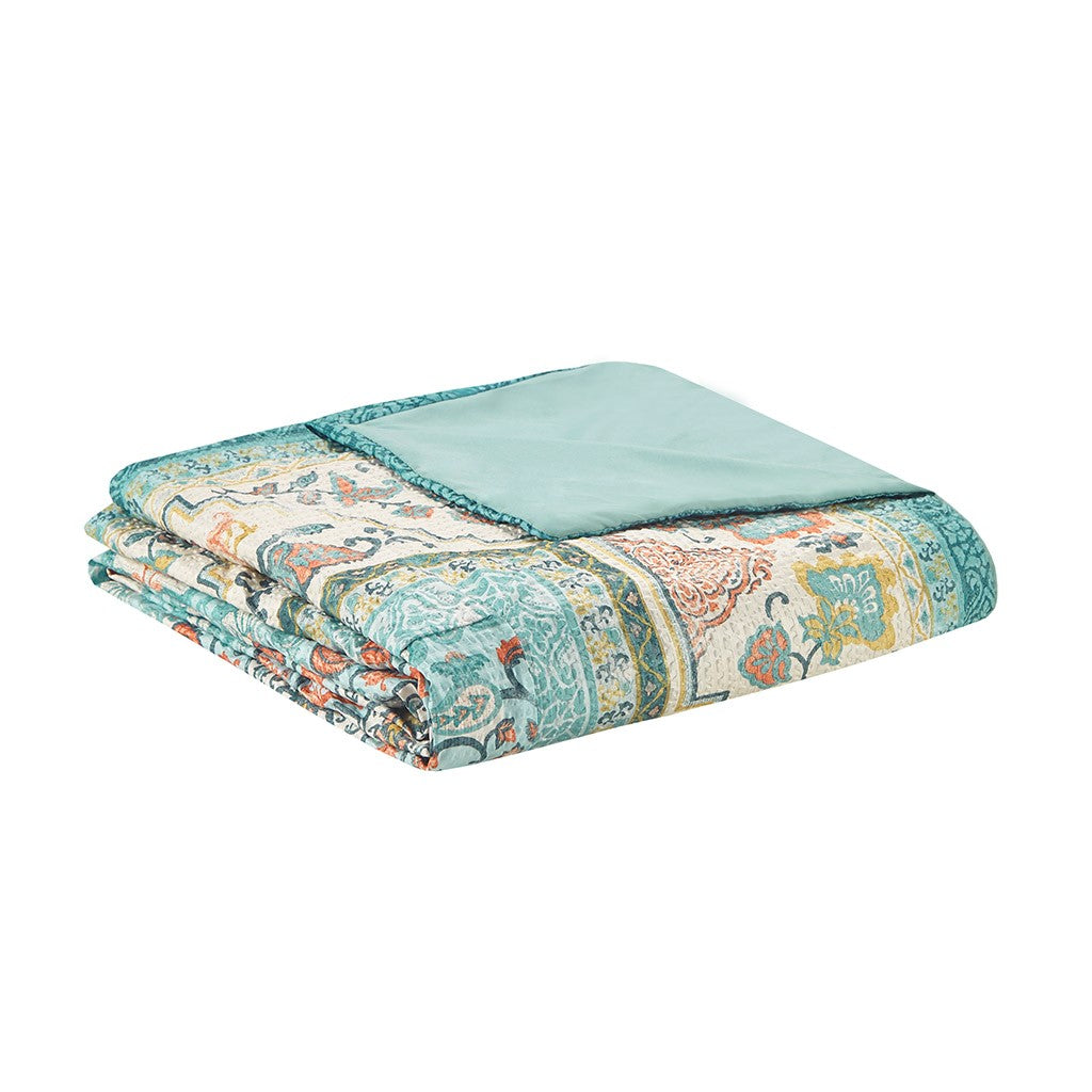 Deliah Seersucker Boho Printed Duvet Cover Set